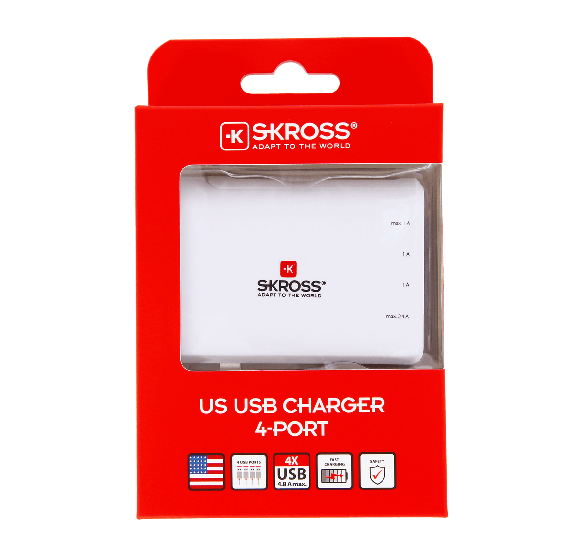 SKROSS Travel Accessories White SKROSS US USB Charger – 4-Port