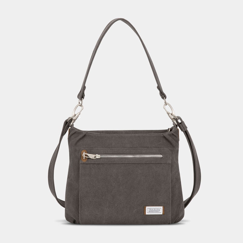 Travelon Cross-Body Bag Pewter Travelon Anti-Theft Heritage Hobo